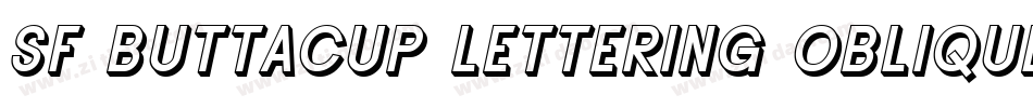 SF Buttacup Lettering Oblique字体转换